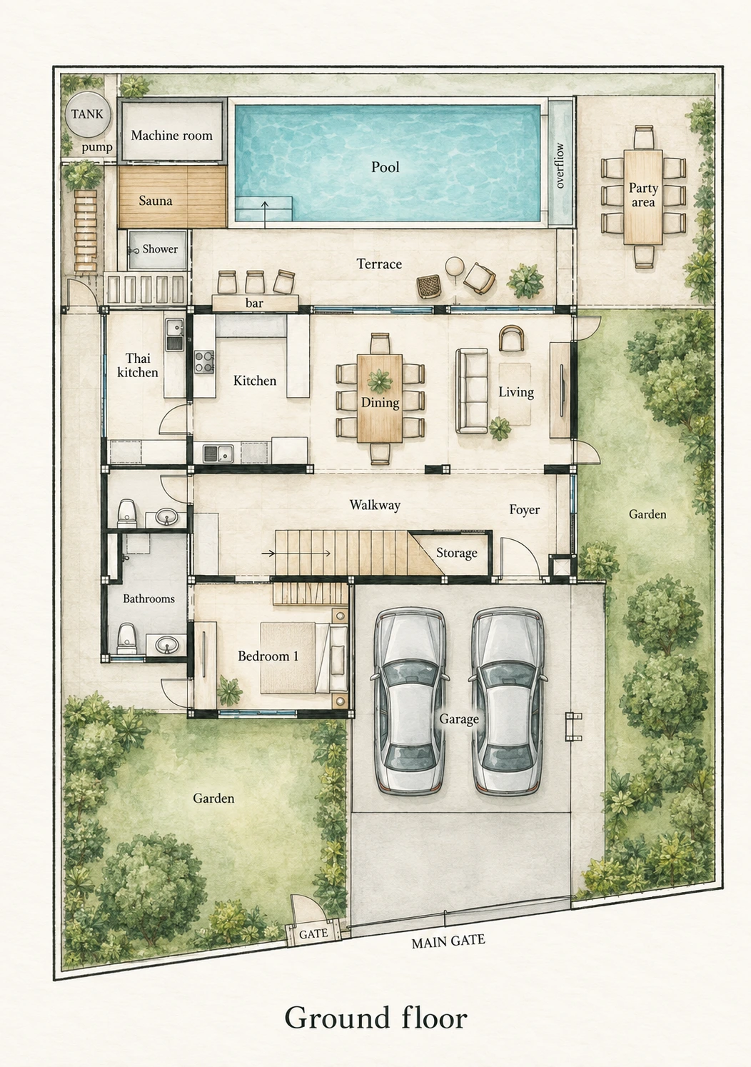 Villa Alive — ground floor plan